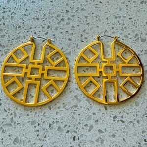 Tory Burch gold hoops
